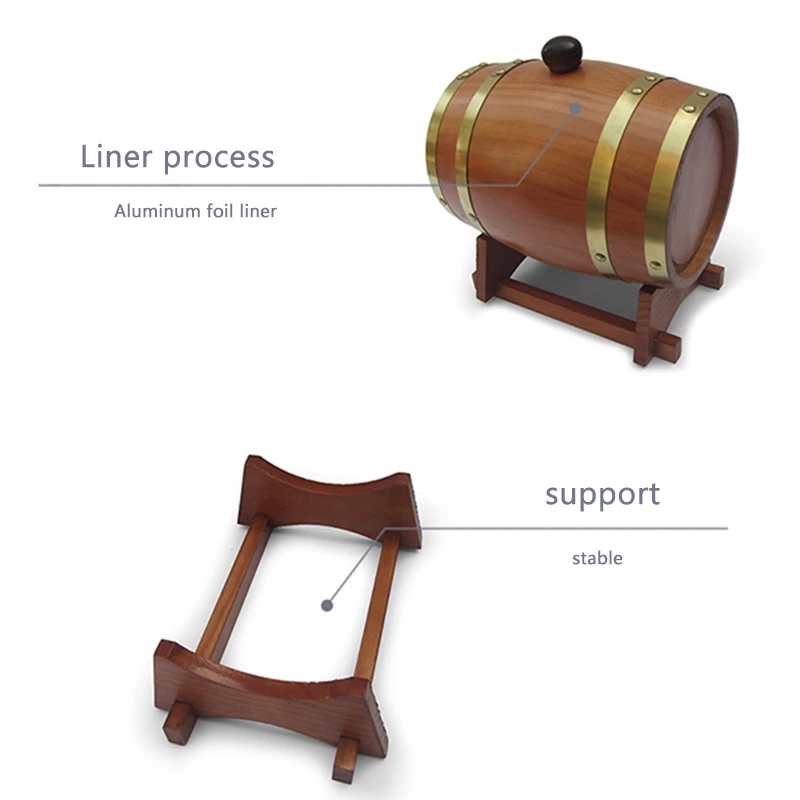 

A84X-3L Wooden Vintage Wood Barrel Timber Wine For Beer Whiskey Rum Brewing Port Hotel Restaurant Decorative Barrel Exhibition D