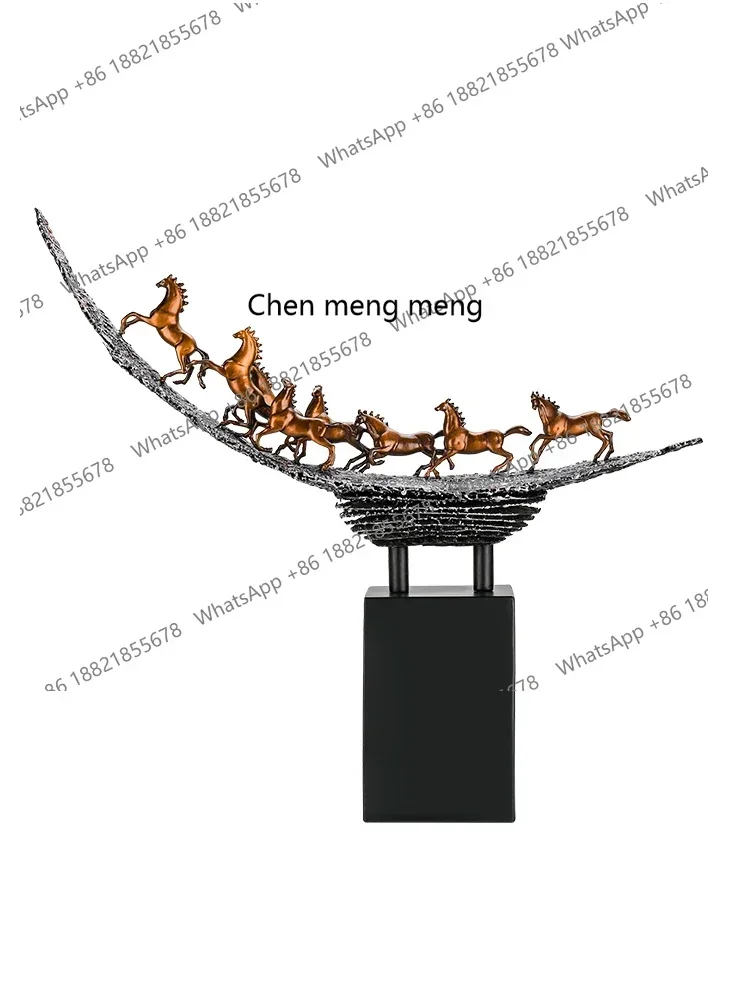 K182K182TT Eight Jun Xiongfeng Copper Horse Ornament Creative Home Living Room Office Desk Surface Panel Customized Company Open