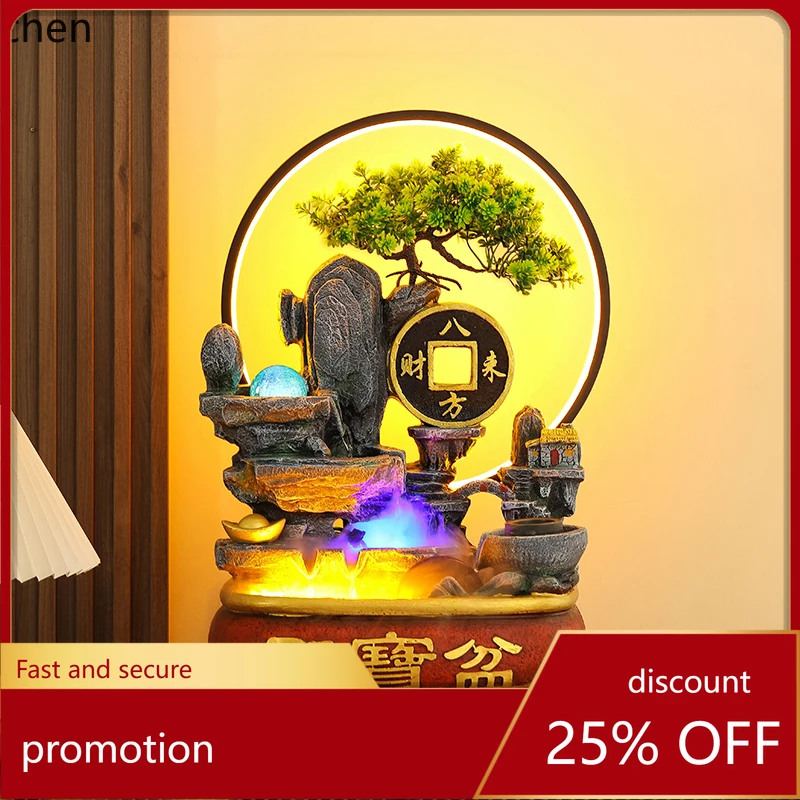 

ZML rockery flowing water fountain fish tank circulation feng shui wheel humidifier Bafanglaicai living room ornament