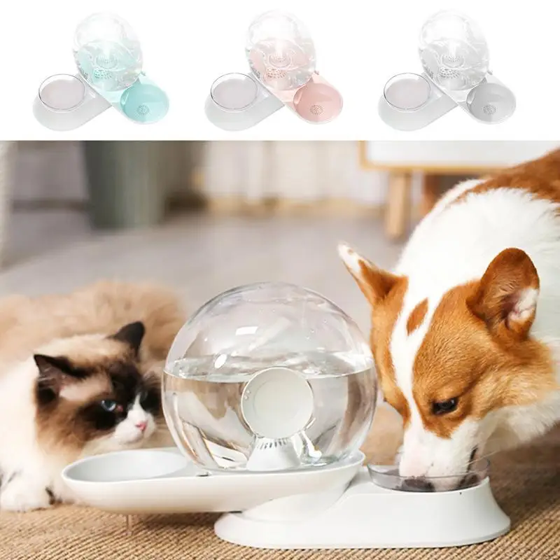 Pet Water Dispenser Cat Feeder Water Bowl Dispenser Automatic Pet Filtered Water Dispenser And Food Bowl Snail Shaped Automated