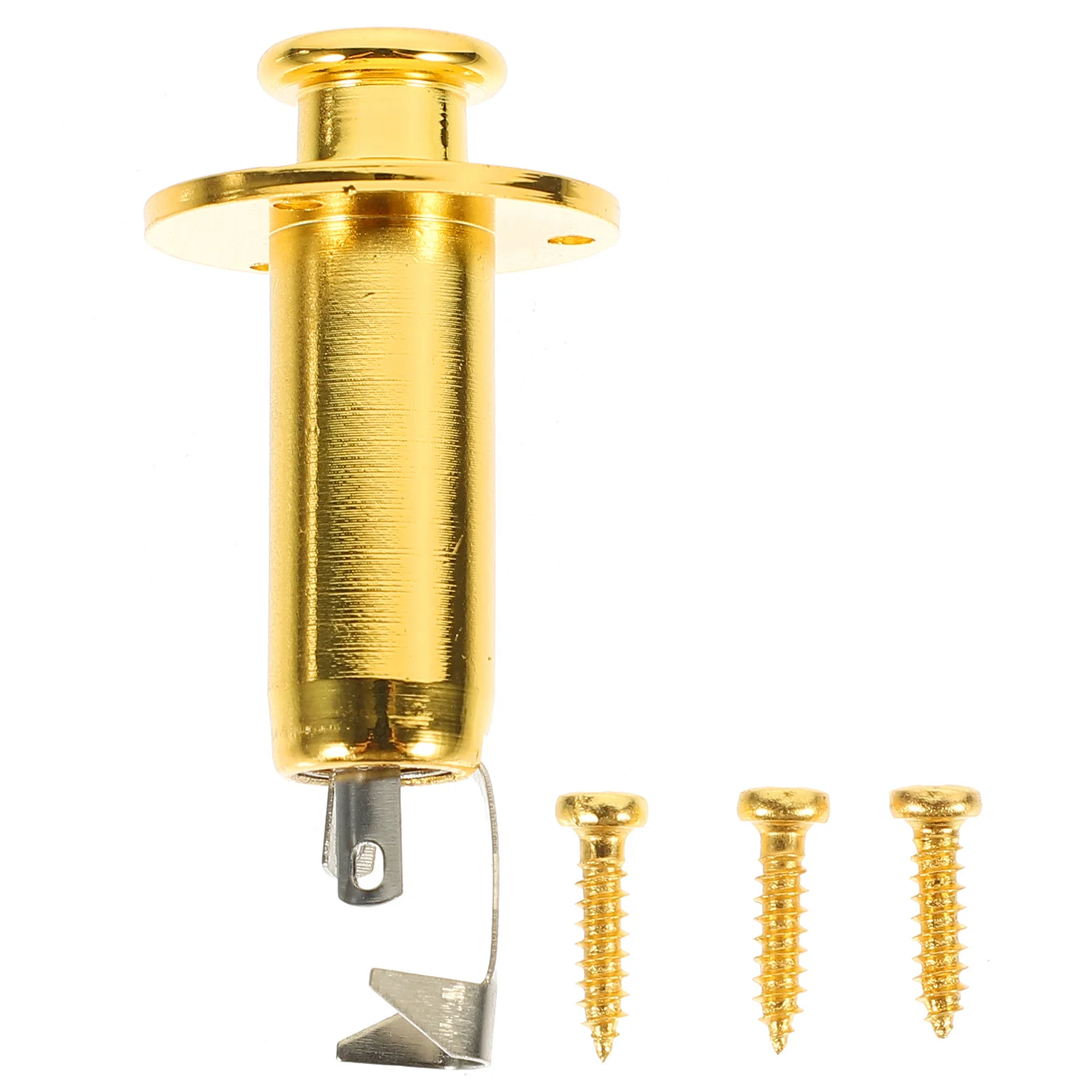 

Guitar End Pin Jack 6.35mm Standard Universal Metal Electric Guitar Output Socket Durable Electronic Socket Plate