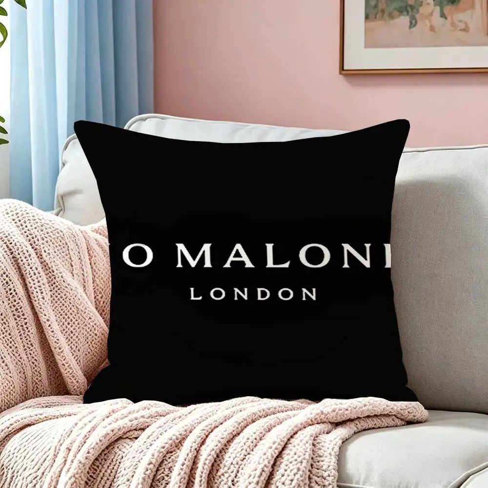 J-Jo M-Malone LOGO Fashion Creative  Pillow Case Square Double-Sided Sofa Cushion Cover Bedroom Bedside Pillow