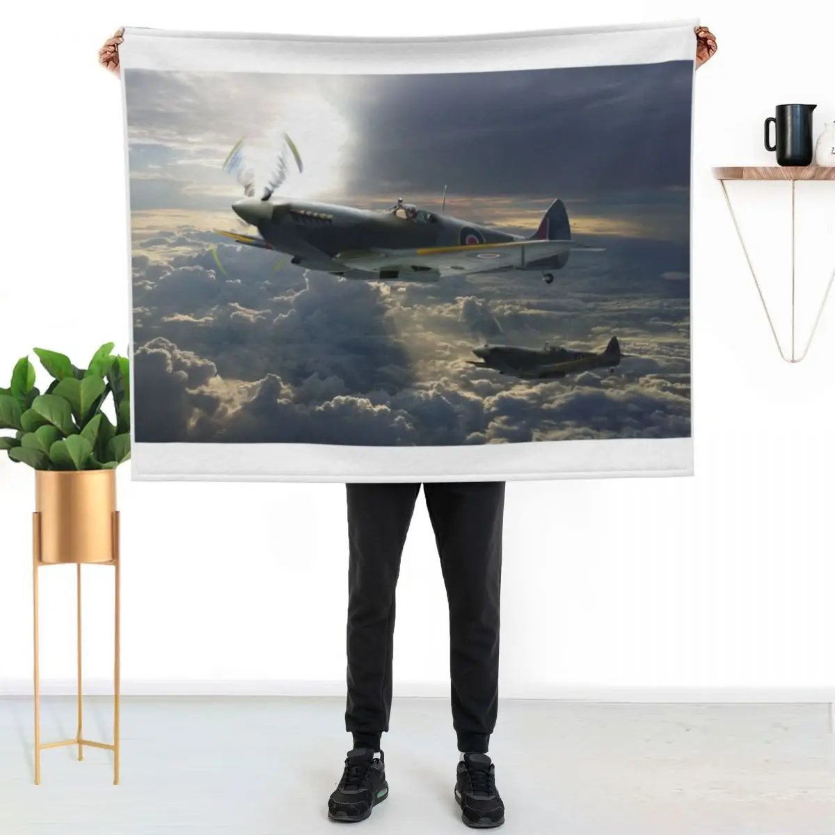 

Spitfire Throw Blanket Lightweight Warm Blanket for Indoor Outdoor Use