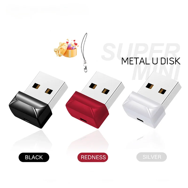 Super-Mini-USB-Flash-Laufwerke, 128 GB, tragbarer Kunststoff-Stick, 64 GB, echte Kapazität, Memory Stick, 32 GB, kostenloser Schlüsselanhänger-Stick, 16 GB