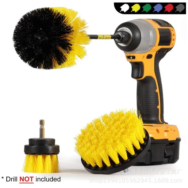 Electric Drill Brush Head Cleaning Household Universal Tools Floor Tile Polishing Kitchen Bathroom Car Wash Descaling Set