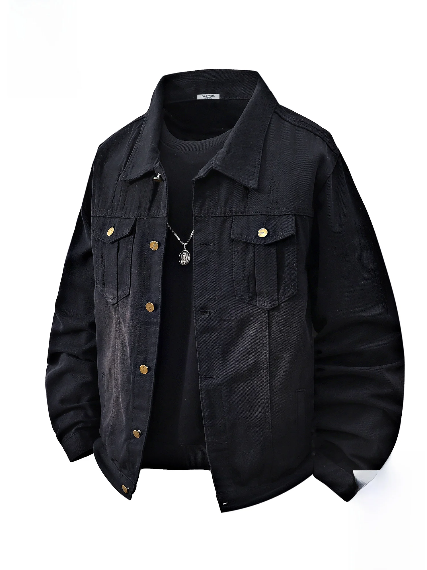 

PaulFrank Retro Loose Casual Collar Men's Jaet Spring New Sle Leisure Workwear Coat Large Mouth Monkey Cotton Blend Fabric