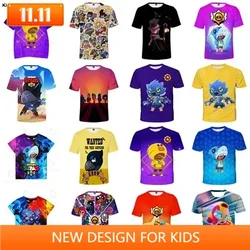 Bohaterowie kreskówek letnia koszulka chłopców figurki Anime dzieci koszulki dziewczęce kostiumy Cosplay T Shirt Boże Narodzenie prezenty na Halloween