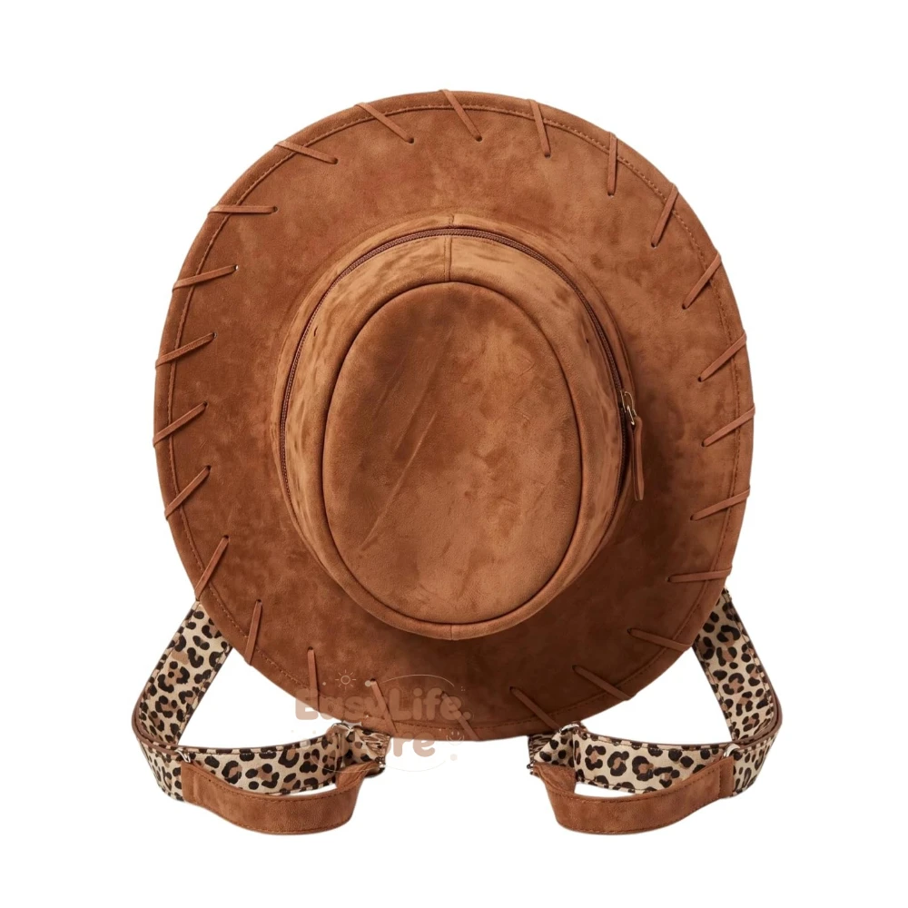 Cowgirl Hat Backpack, Hat Shaped Western Style Bag for Country Concert, Music Festival, Rodeo