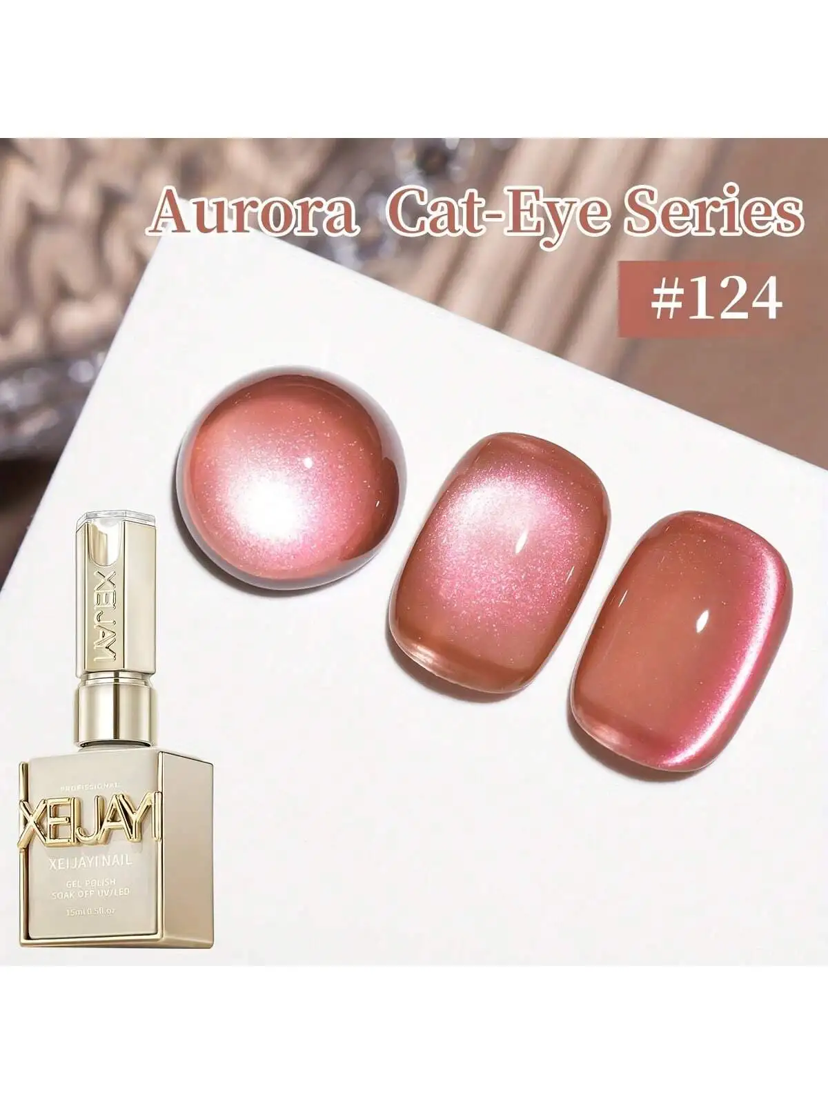 XEIJAYI 1 szt. Aurora Cat Eye Żelowy Lakier do Paznokci Brokatowe Cekiny Lakier do Paznokci Zmywalny Lakier UV do Zdobienia Paznokci Odpowiedni do Projektowania zdobień paznokci