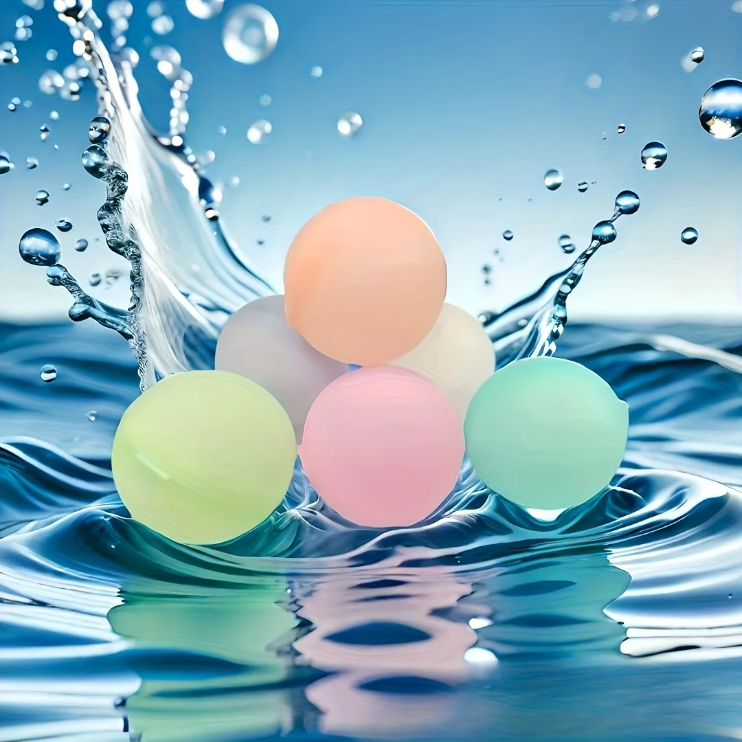 8 قطعة بالونات المياه الجديدة القابلة لإعادة الاستخدام إعادة الملء بالون المياه ملء سريع الذاتي ختم قنبلة المياه سبلاش كرات للأطفال حمام سباحة #2