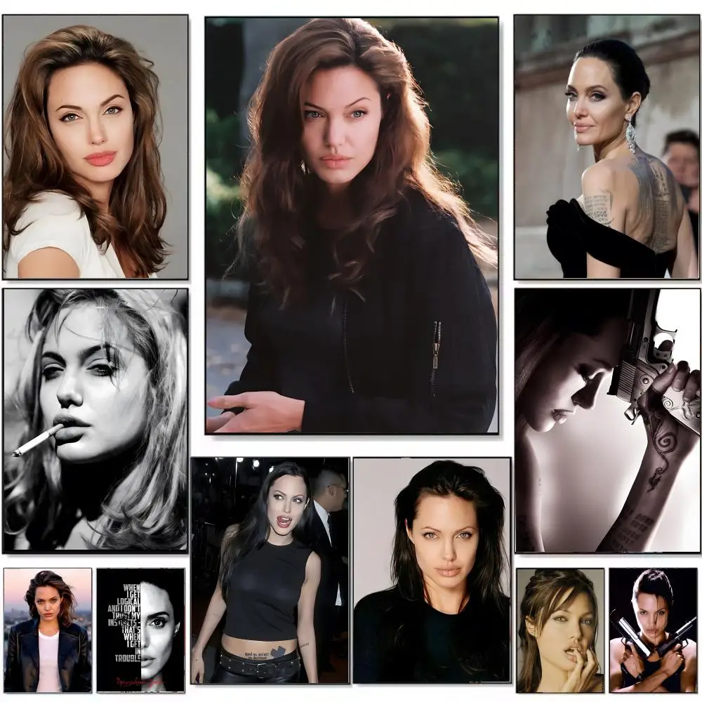 Fierce A-Angelina Jolie Poster Wall art print art suitable for living room bedroom bar parlor home decor gift