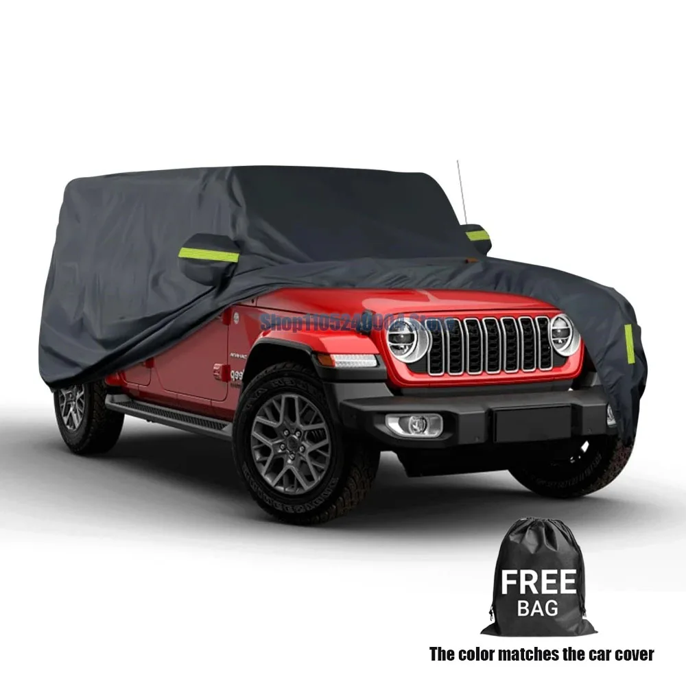 Coperture per auto impermeabili adatte per Jeep Wrangler 2/4 porte 2009-2025 Protezione per esterni e interni antivento, sole, pioggia, polvere UV, neve