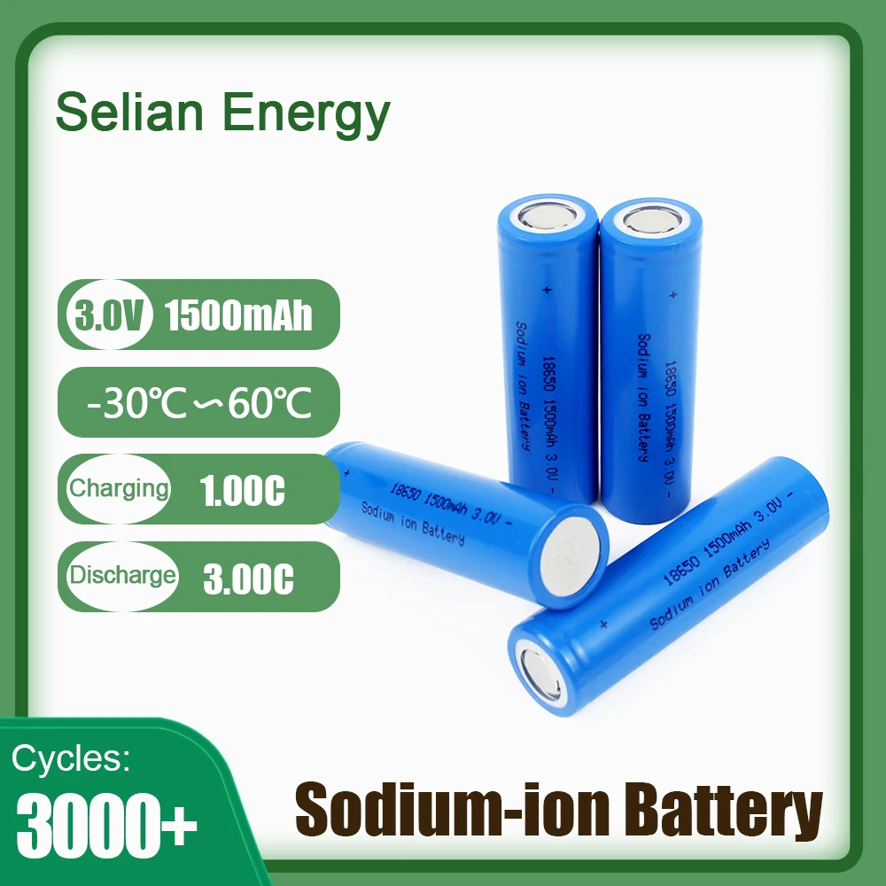 

Sodium-ion battery 18650 Na-ion Battery 3V 1500mAh 3500mAh 26700 Rechargeable Batteries For LED Flashlight Toy Free delivery