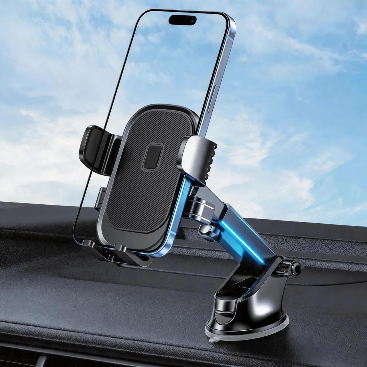 Suporte para Telefone de Carro 360 ° Suporte Universal para Painel de Carro com Ventosa Rotativa e Suporte para Para-brisa, Compatível com Todos os Ce
