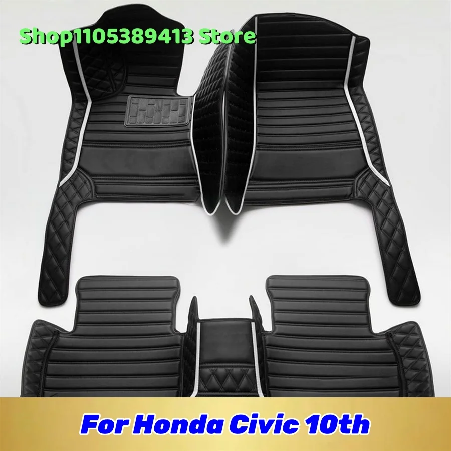

Автомобильные коврики из кожи на заказ для Honda Civic 10-го поколения 2016-2021 гг. Аксессуары для авто.