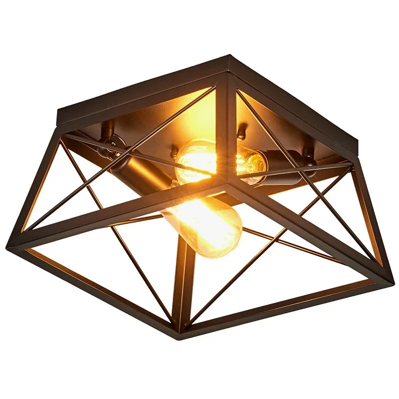 American Retro Industrial Ceiling Lamp Farmhouse Corridor Dining Room  Kitchen Bedroom Balcony  Light