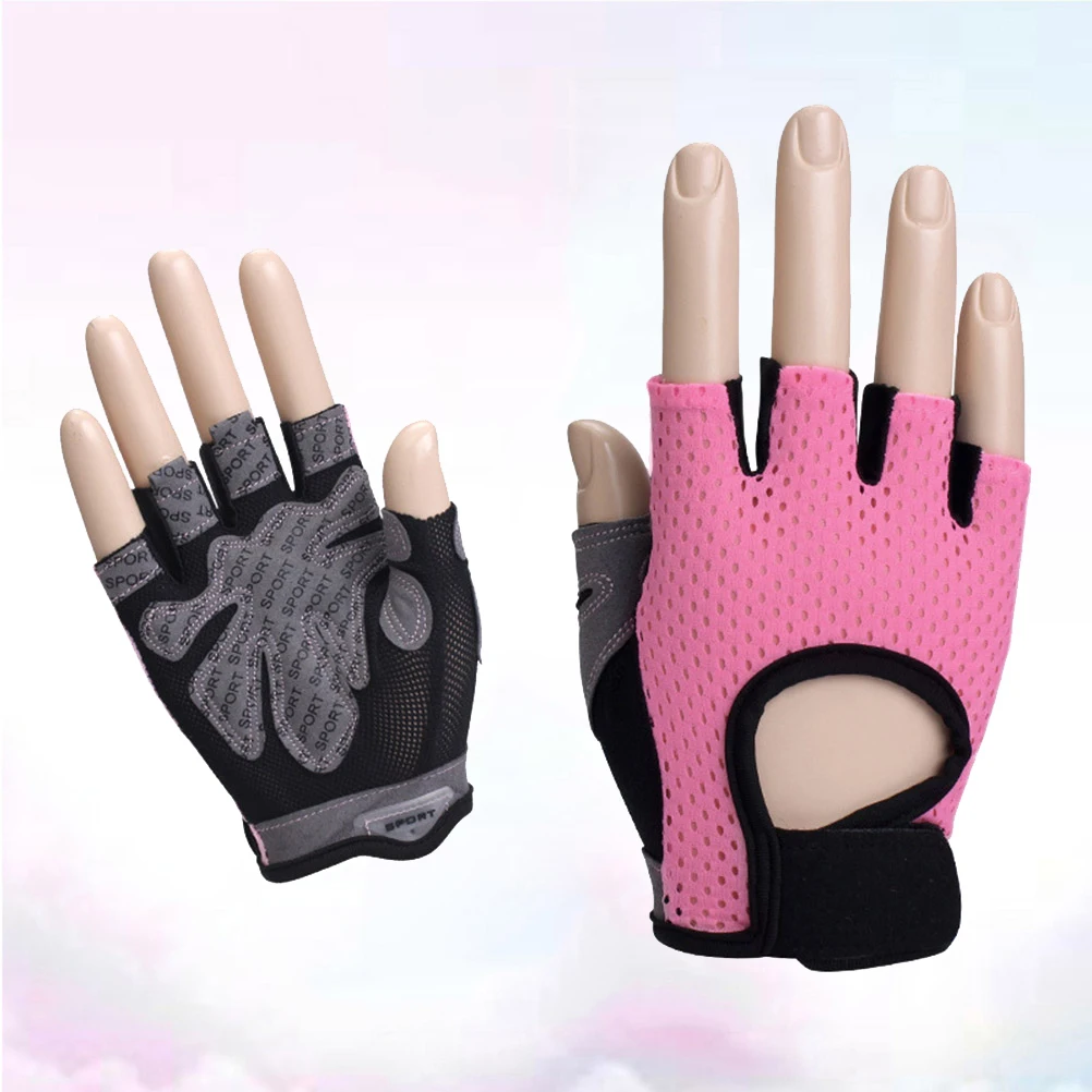 

Weight Lifting Gloves for Women Pink Fingerless Woman Weightlifting Half Training Women's