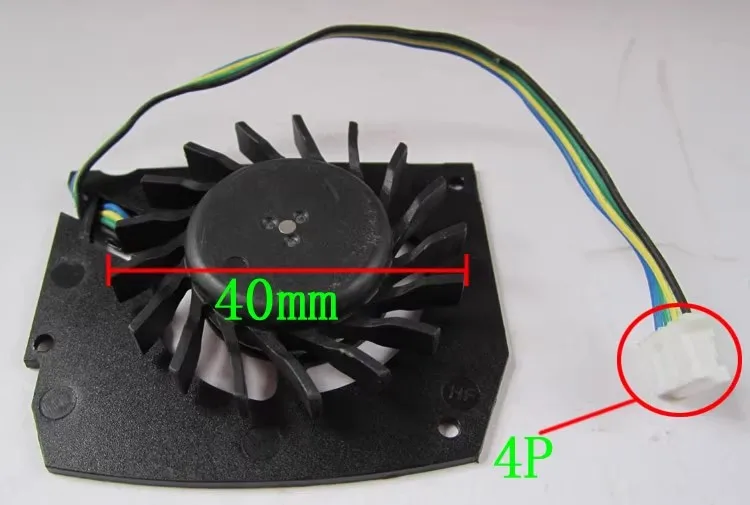 Free shipping original NV MBT4412HF-W09 graphics card fan 12V 0.24A cooling fan 4-wire temperature control plug