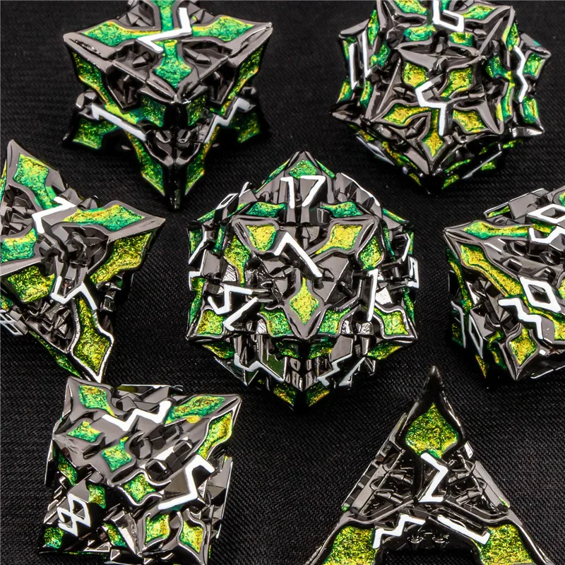 

Набор костей KERWELLSI DND D & D, 7 шт., многогранные кости D и D, металлические кости для подземелья и дракона, игральные кости для ролевых игр, кости для ролевых игр ручной работы