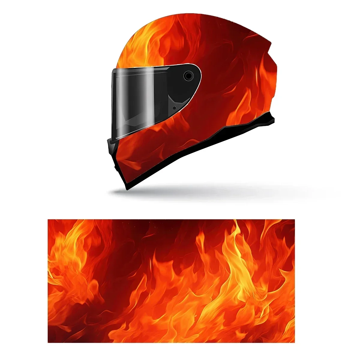 

Fire Flames Are Burning Full Helmet Wrap Sticker Motorcycle Helmet Racing Graphic Decal Vinyl Wrap Helmet Decor Sticker