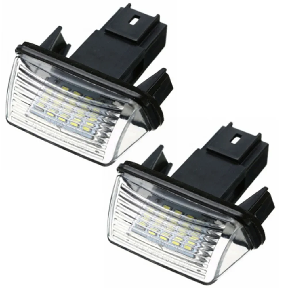 2Pcs Car LED License Number Plate Light For Citroen C3 C4 C5 Berlingo Saxo Xsara Picasso For Peugeot 206 207 306 307 308 5008