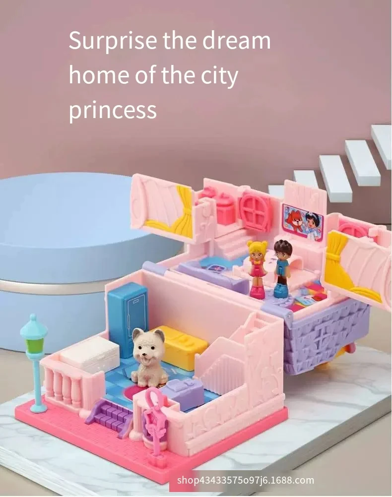 

Parent-Child Toy Girl Surprise Every Family Treasure Box Princess Doll House Children Birthday Holiday Gift Scene Role Play