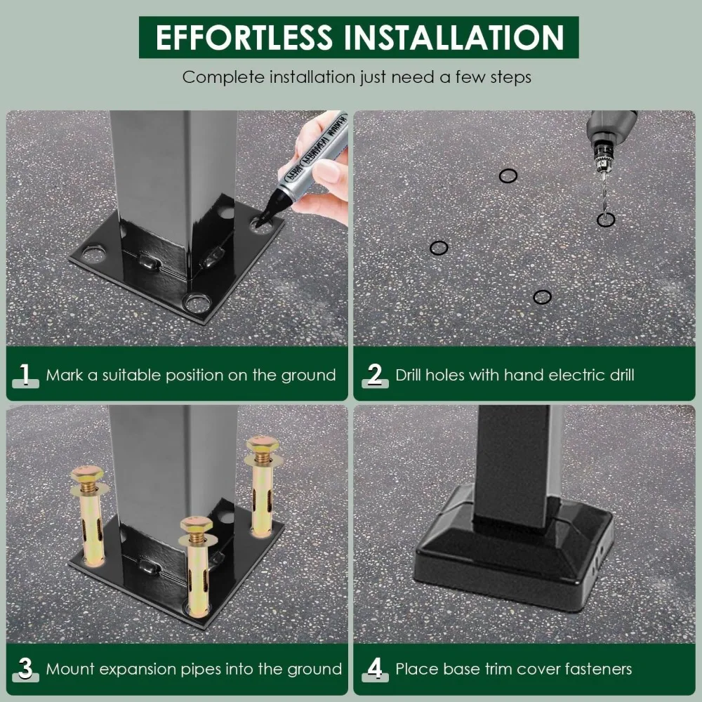 درابزين الدرج الخارجي لـ 3-4 خطوات، درابزين الشرفة الداخلية، نمط انتقالي، مناسب لسلالم 3 أو 4 خطوات #5