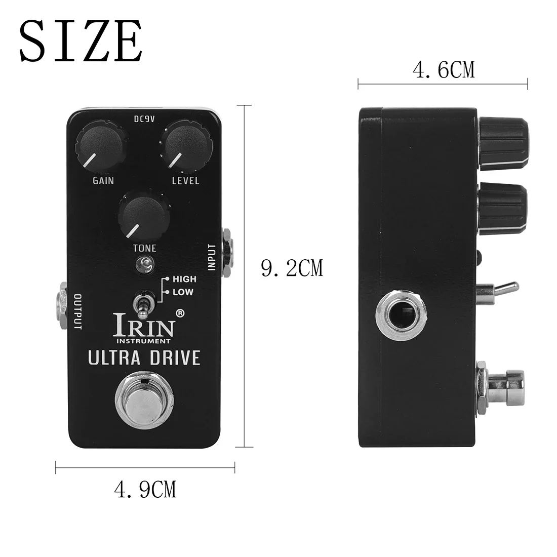 IRIN RS-02 Ultra Drive Pedal กีตาร์สามารถบรรลุผลระหว่าง Overdrive และการบิดเบือน True Bypass กีตาร์อะไหล่