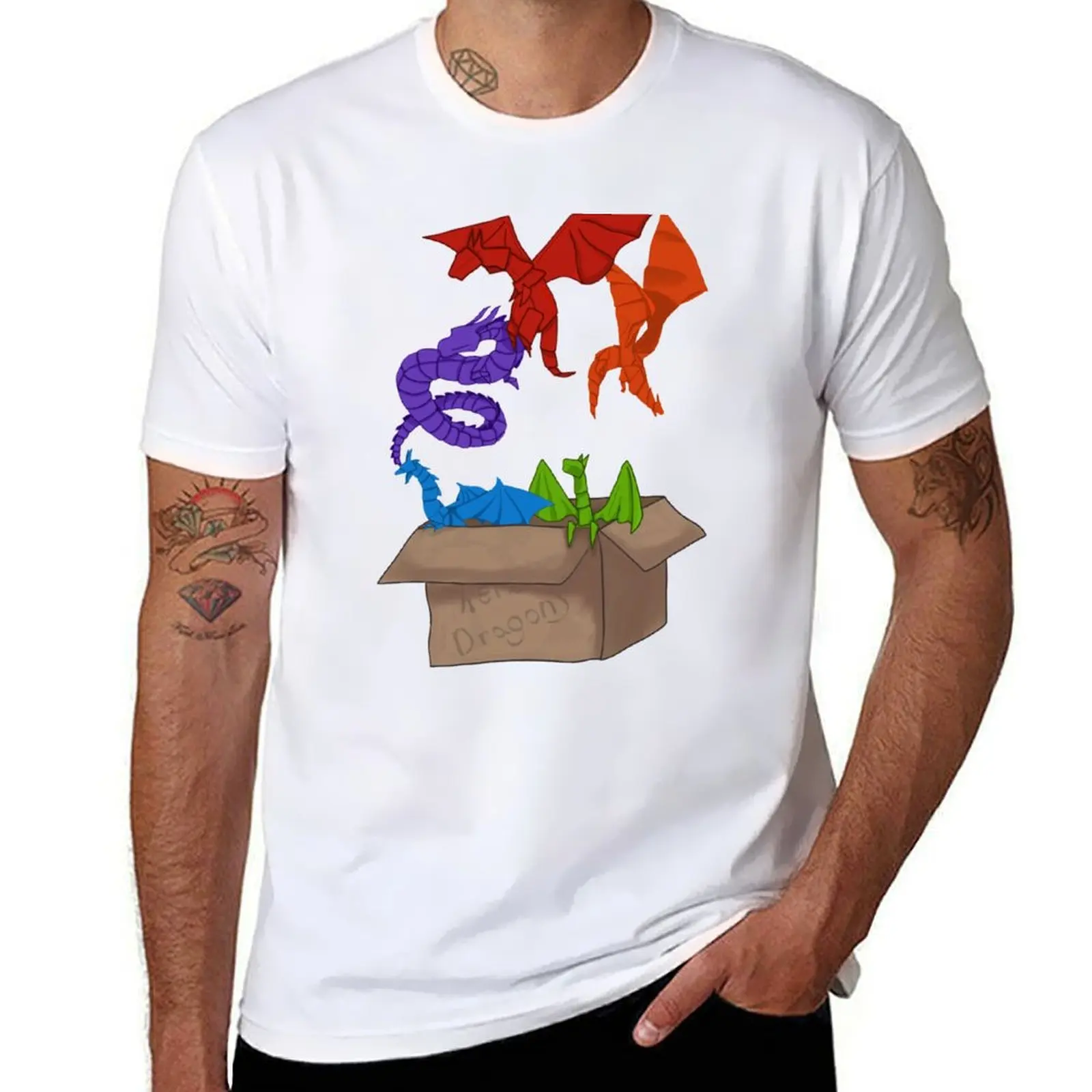 

Origami dragons T-Shirt printed t shirts for man graphic t shirts for man T-Shirt