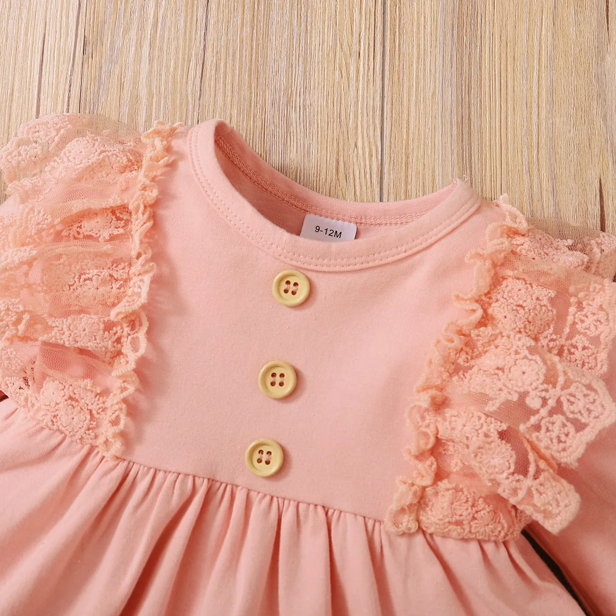 2PCS Infant Girl Clothes Set Long Sleeved Lace Top+Flower Pants Fashion Cute Spring&Autumn Outfit for Toddler​ Girl 3-24 Months