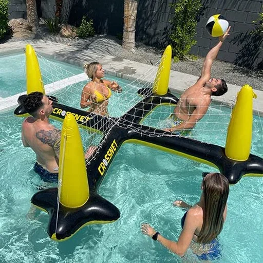 

Inflatable 4-Way Volleyball Net Pool Game Portable Outdoor Games For Family