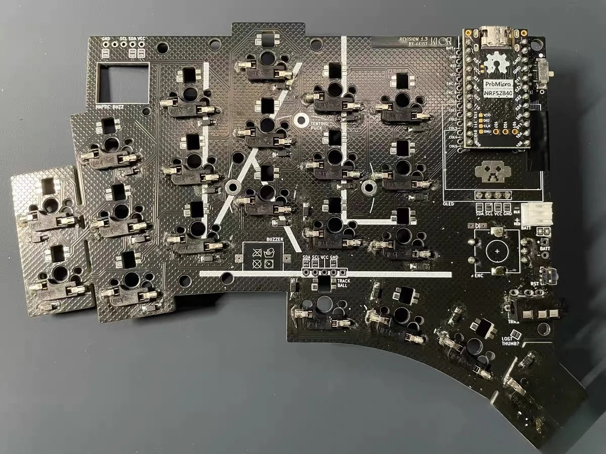 NEW KLOR PCB Bare Plate Split Keyboard Accessory DIY KLOR Keyboard Positioning Plate Keyboard Replace Repair (Not Pre Build)