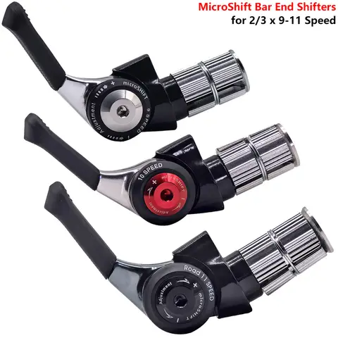 MicroSHIFT TT 바 엔드 로드 바이크 자전거 시프터, 9/10/11 속도 더블, 트립 드레일러, 9/10/11 속도 핸들 바 시프터