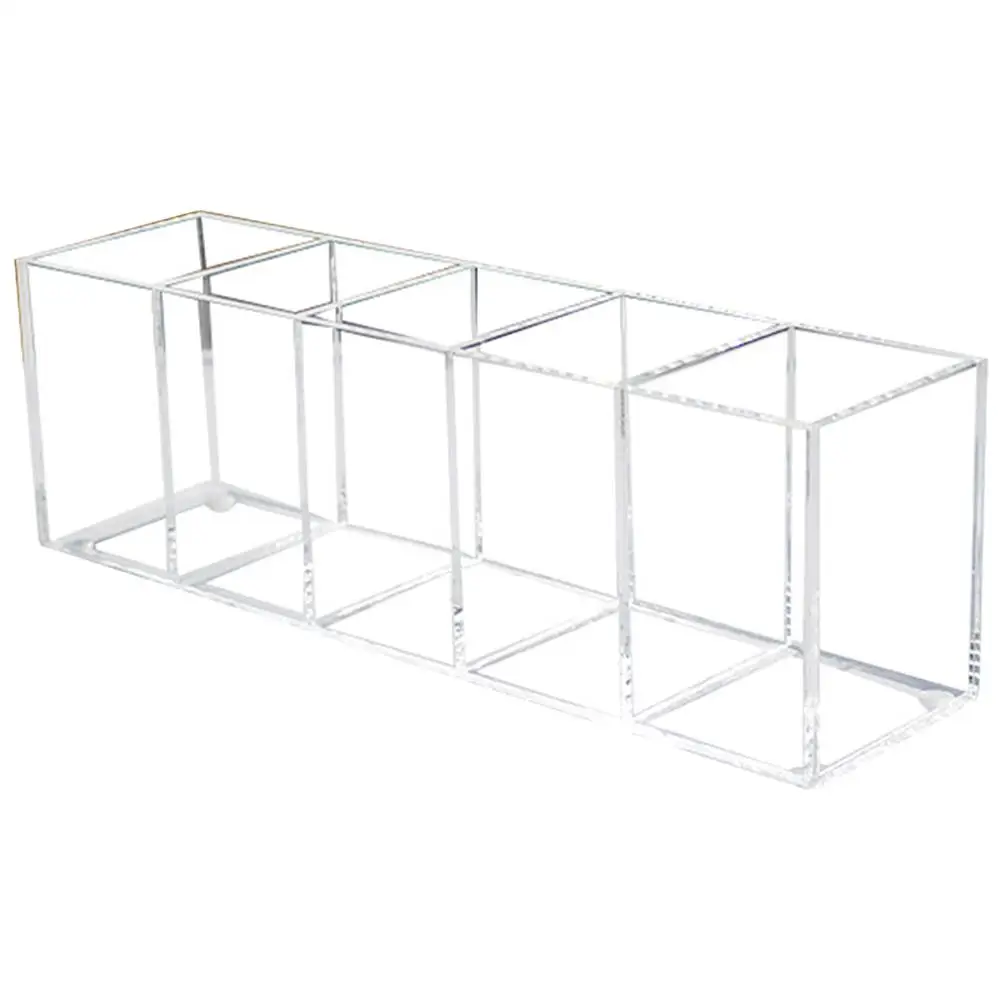 

Transparent Acrylic Makeup Box Desk Organizer Large Capacity Multi Grid Storage Case for Brushes Pens Cosmetics Jewelry Home