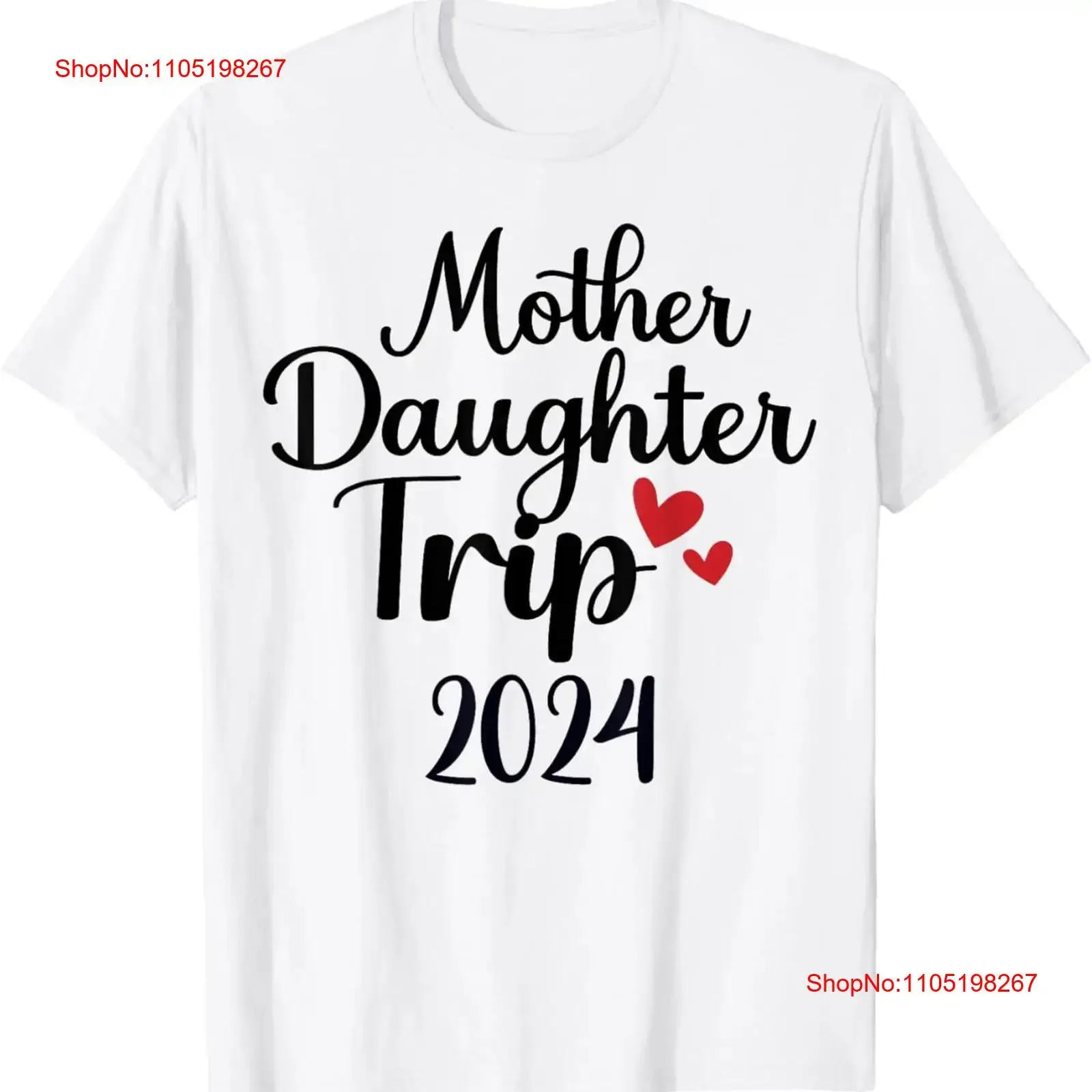 

Mother Daughter Trip 2024 Family Vacation Mom Matching T Shirt vintage Washed Breathable streetwear Slightly Soft Stylish