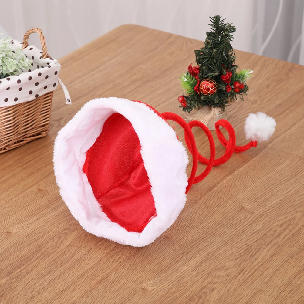 

Red Christmas Santa Hat Novelty Coiled Style One Size Fits Most Men and Women Party Favors Festive Holiday Decoration
