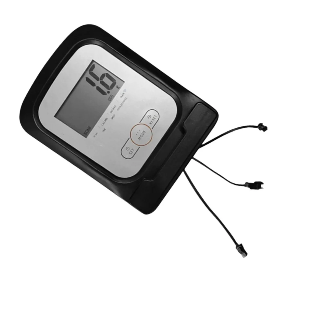 Stationary Exercise Bike Computer LCD Display Speed Distance Time Calories Monitor SCAN Mode Black Silver Finish 74x44mm