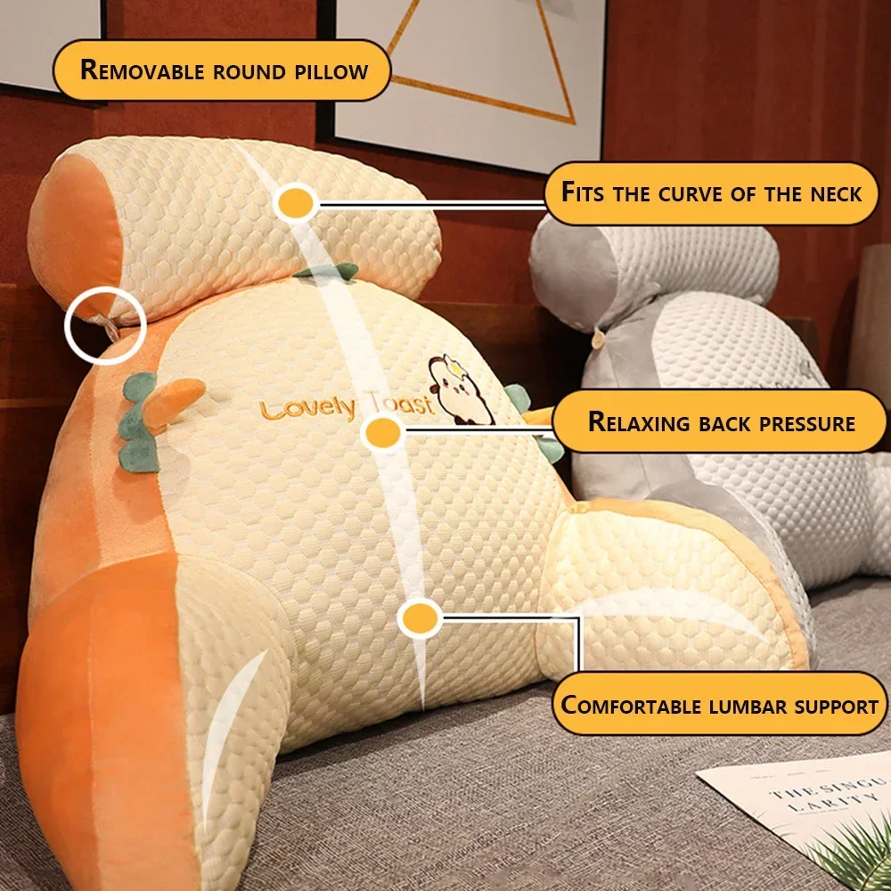 Winter Warm Triangle Cushion Bedside Cartoon Sofa Pillow Back Large Backrest Bedroom Tatami Bay Window Bed Chair Waist Pillow 이불