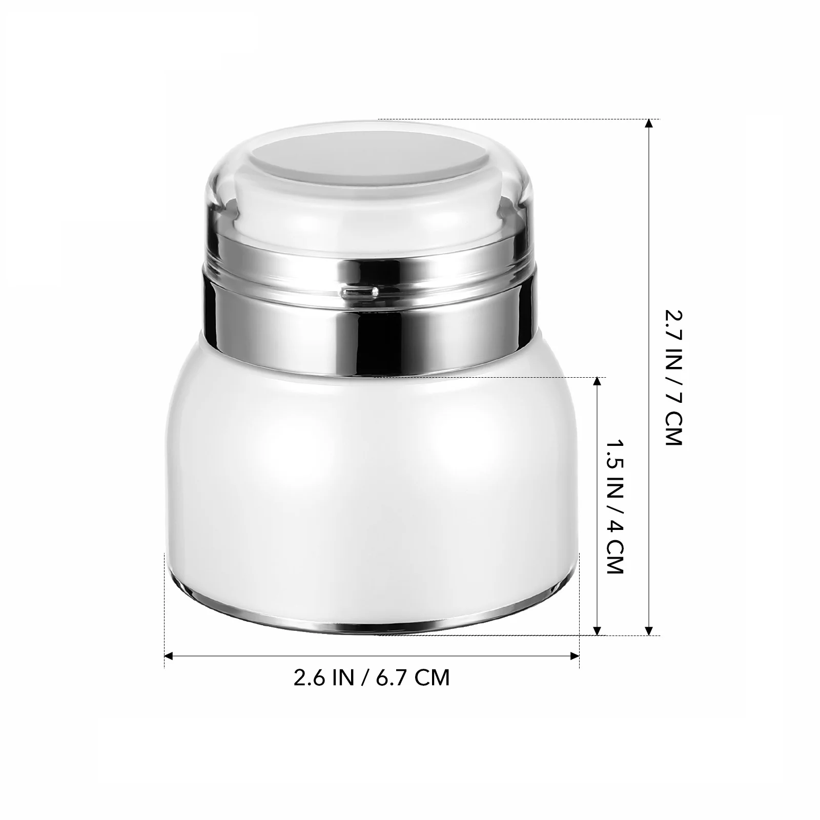2Pcs Airless Pump Jars Vacuum Portable Bottles Refillable Travel Moisturizer Containers Press Pump Lotion Jars
