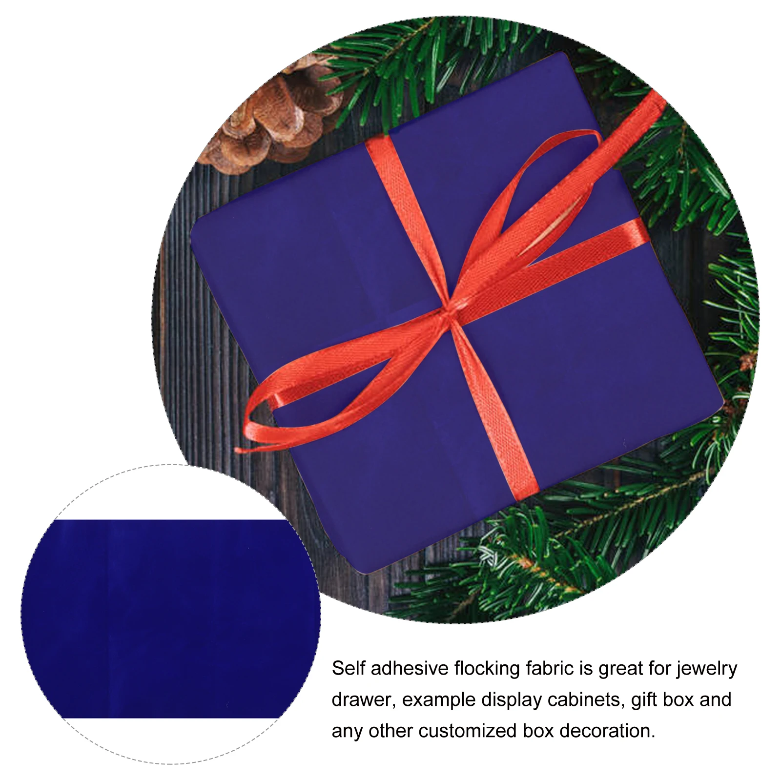 

Self-adhesive Jewelry Gift Box Fabric Storage Cloth Flocking DIY Sticky Felt Interior