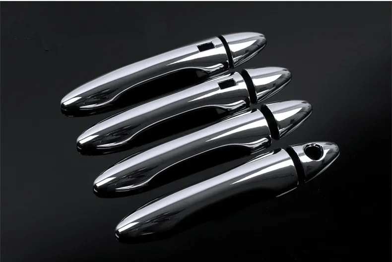 FUNDUOO for Hyundai IX35 Tucson 2009 -2014 New Chrome Door Handle Cover Bowl Trim Smart Entry Buttons Styling Accessories