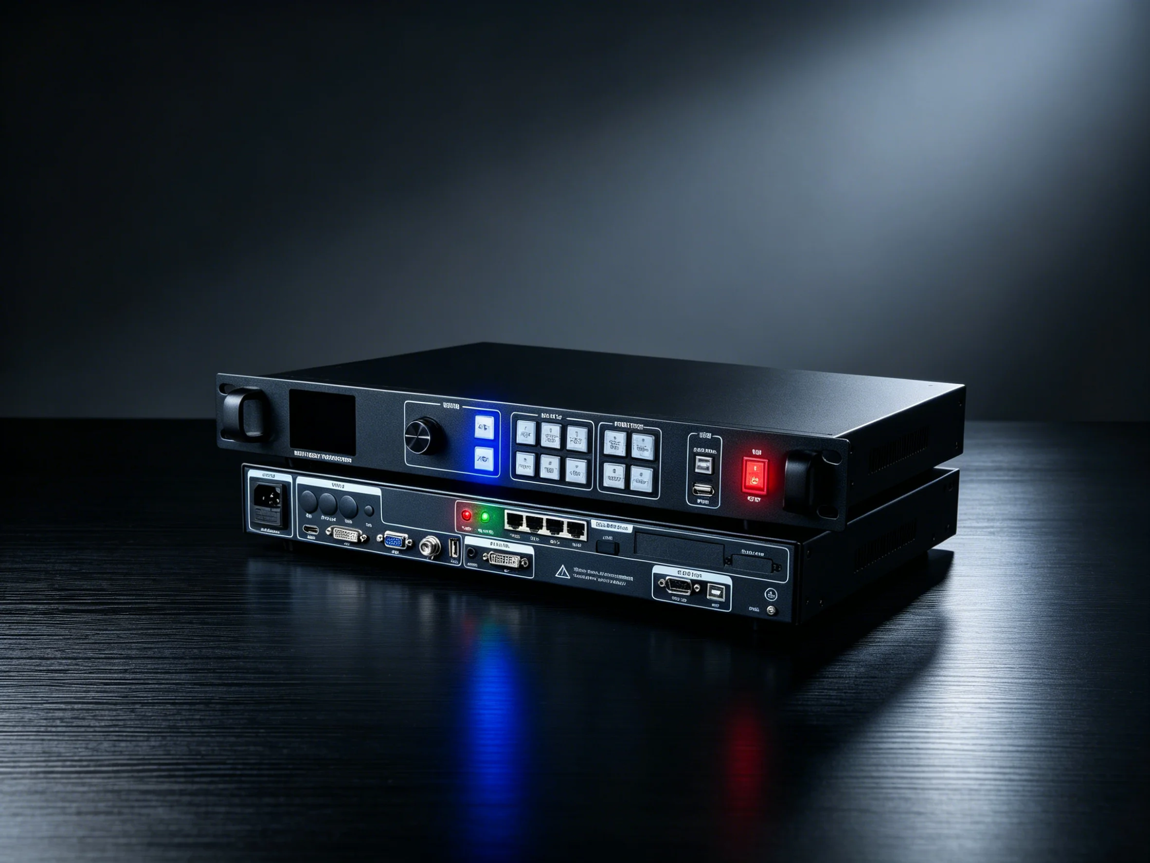 Amoonsky AMS-VS400 LED Video Processor 5 Channel Input 4×RJ45 Output Built-in Sending Card 3840×1920 Resolution