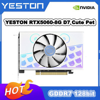 YESTON RTX5060-8G D7 Cute Pet Graphic Card GeForce rtx 5060 8G GDDR7 128bit 2280MHz Gaming Video Card Desktop NVIDIA GPU