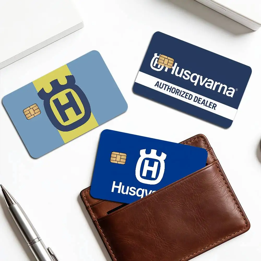 H-Husqvarna Logo Diy Credit Debit Card Sticker Party Sticker Decoration Waterproof Small Chip Card Skin Sticker