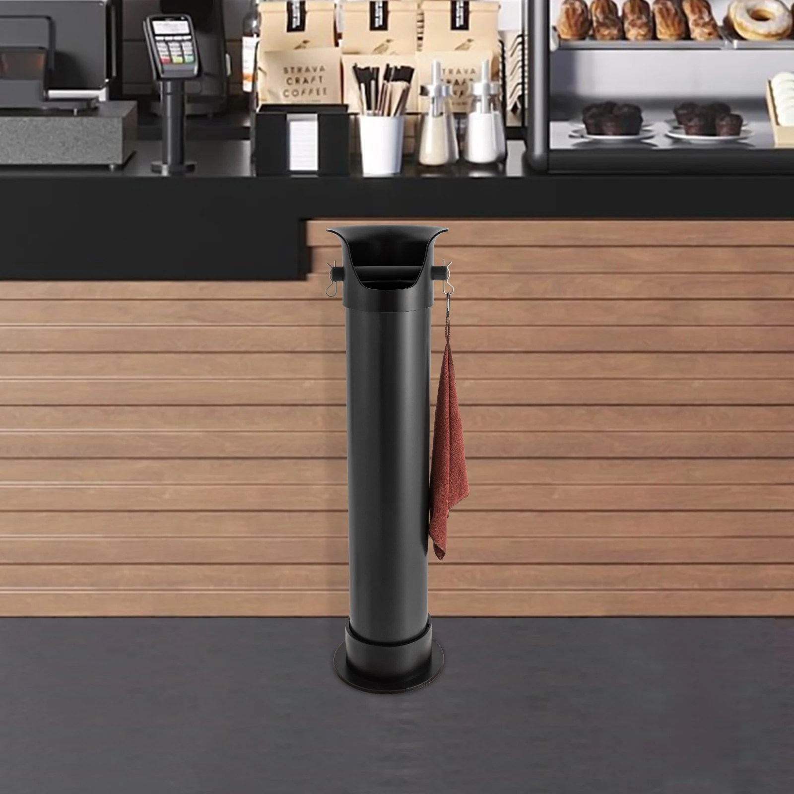 

Ведро для кофейной гущи, стук-бокс, съемное основание, напольное, противоскользящее, легко чистится, прочное, подходит для эспрессо-машин, кофейни