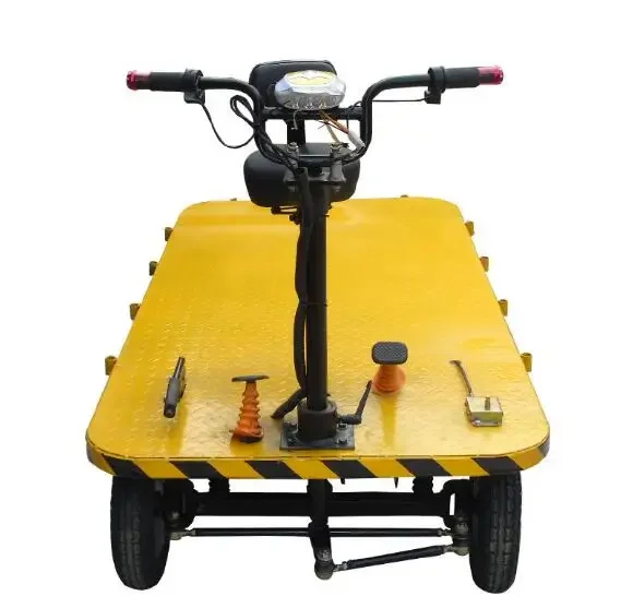 

electric platform cargo flat trolleys four wheels powered cart for storage transport