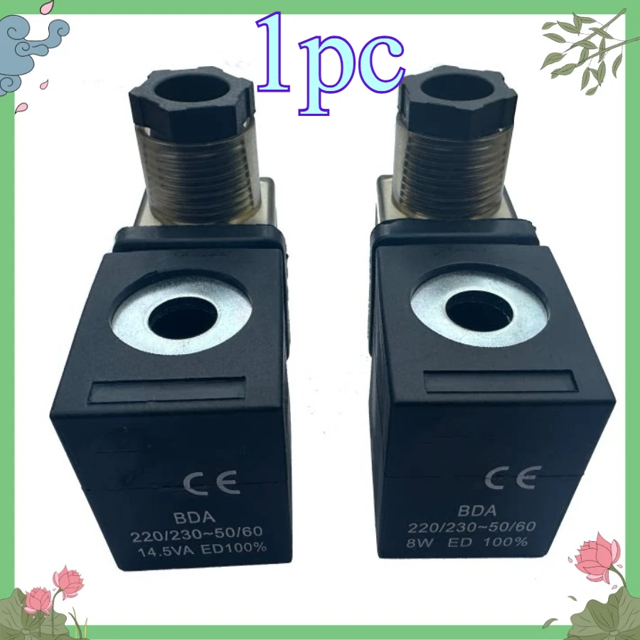 1pc Solenoid Valve Coil BDA 220/230~ 50/60 14.5VA 8W AC220V Inner Hole:13mm H: 39mm