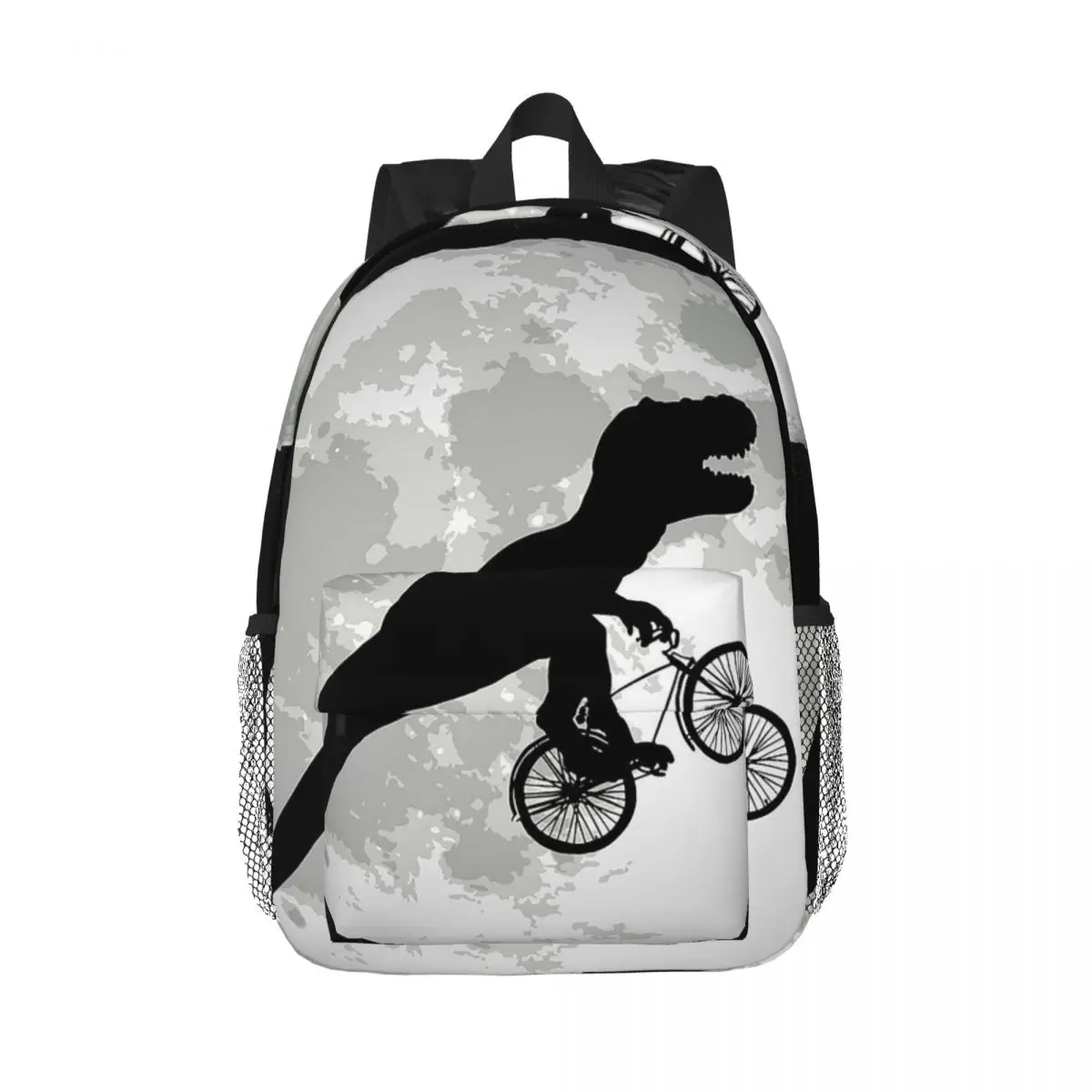 Dinosaur Riding A Red Bicycle Cartoon Backpack Daypack Large Capacity Boys Girls BookBag Shoulder Bags for Men Women School Bag