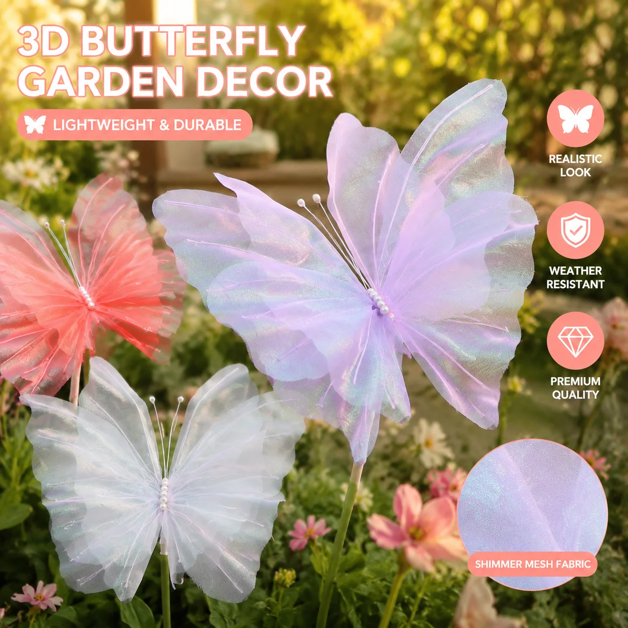 Grande décoration papillon géant en gaze simulée pour toile de fond de scène de mariage, ornement, accessoire de photographie, décor de scène de fête