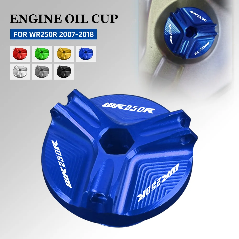 

Motorcycle CNC Engine Oil Filter Cup Plug Cover Screw Engine Oil CUP FOR YAMAHA WR250R 2007 2008 2009 2010 2011 2012 2013 -2018